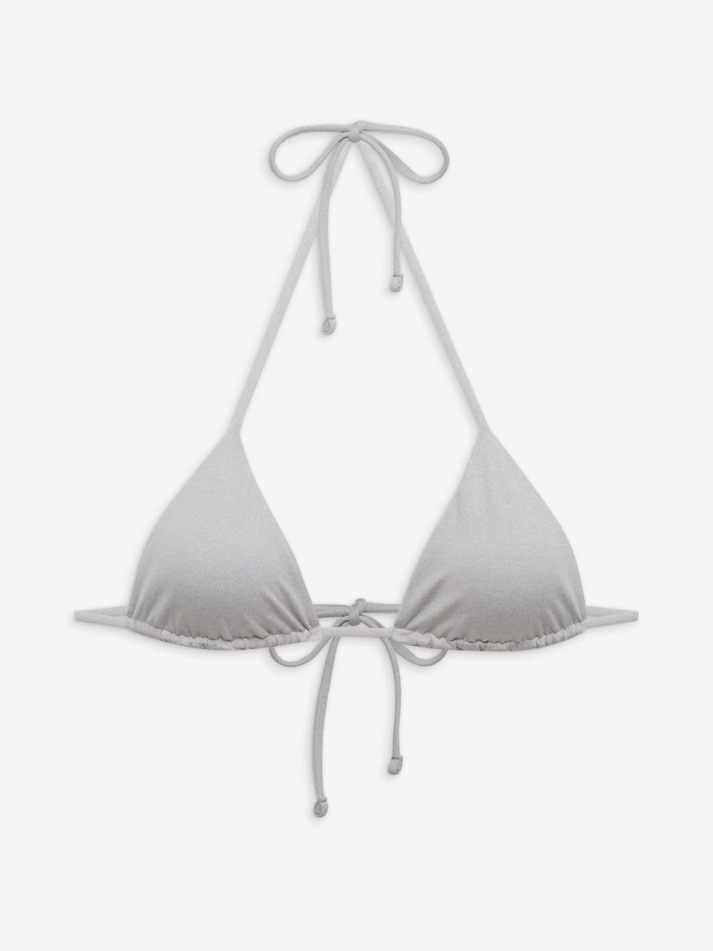 NWT Frankies Bikinis Nick Triangle Bikini Top Ash Blue Small MSRP $70 - Picture 2 of 7